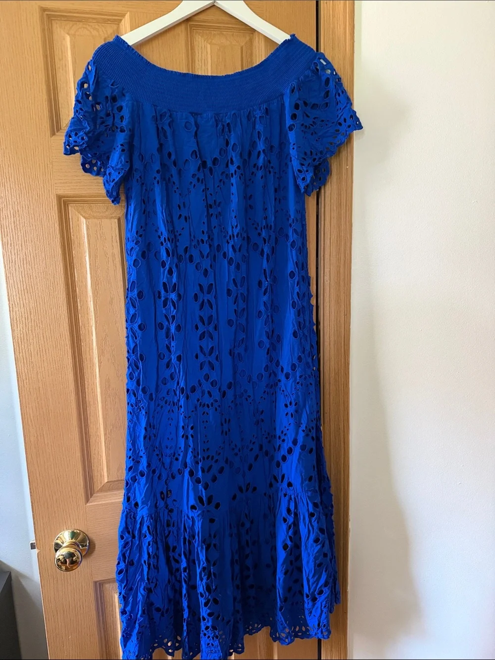Lilly Pulitzer Women's Isbell Off-The-Shoulder Eyelet Midi-Dress - Picture 5 of 7